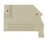 End plate (terminals), 45.4 mm x 2.5 mm, dark beige