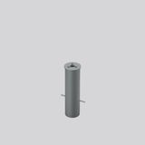 Anchoring tube D 115 H 401 colour: aluminium