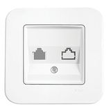 Linnera-Rollina Data+Numerical Phone Socket (Jacksız) White