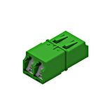 Premium LC-Duplex Coupling SM APC Polymer Ceramic case green