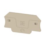 End plate (terminals), 55 mm x 2.1 mm, dark beige