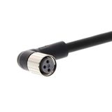 Sensor cable, M8 right-angle socket (female), 3-poles, PUR fire-retard