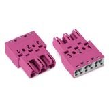 Plug 3-pole Cod. B pink