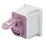 10° ANGLED SURFACE-MOUNTING SOCKET-OUTLET - IP44 - 2P 16A 20-25V 50-60HZ - VIOLET - n.r. - SCREW WIRING