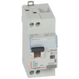 Monoblock differential circuit breaker DX³6000 10kA high inlet and low outlet U+N screw 230V~ - 40A - typeAC 30mA