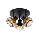 Lucide LUCAS - Ceiling spotlight - 3xE14 - Matt Gold / Brass