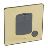 Synergy Sleek Unswitched Fused Connection Unit with cord outlet Glossy gold