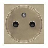 N2287 CV French/Earth-pin socket outlet - 2M - Champagne