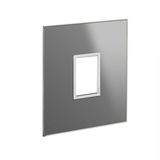 American and South African standard plate Arteor 1 vertical square modules for 2'' x 4'' box -reflective stainless steel