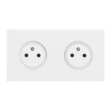 Art d'Arnould univers Epure double power socket 2P+E 16A 250V - satin white