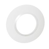 Dooxie round plate 1 post white finish