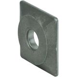 Pressure plate Al 50x50x8mm with a hole of 17mm