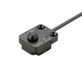 Photo micro sensor, Push-button, PNP output, 1 m robot cable