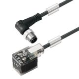 Valve cable (assembled), 90&deg; plug - valve plug, DIN design B (10 m