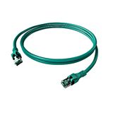 DualBoot PushPull Patch Cord, Cat.6a, Shielded, Turquoise 5m