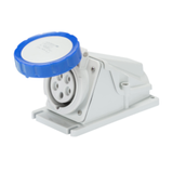 90° ANGLED SURFACE-MOUNTING SOCKET-OUTLET - IP67 - 3P+N+E 32A 200-250V 50/60HZ - BLUE - 9H - SCREW WIRING