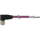 M12 fem. 90° B-cod. with cable shielded PUR 3x2x0.25 shielded vt 0.6m