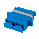 FO Coupler SC-Duplex,Plastic,Singlemode,zirconia,flange,blue