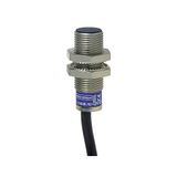 Inductive proximity sensors XS, inductive sensor XS1 M12, L35mm, brass, Sn4mm, 12...24 VDC, cable 2 m