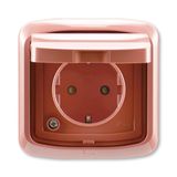 5518A-3999 R2 Socket outlet with earthing contacts, shuttered, with hinged lid