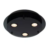 Lucide OKNO - Flush ceiling light - Ø 30 cm - 3xGU10 - Black