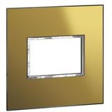 Arteor™ - American and South African standard plate square version 3 modules for 4'' x 4'' box - Reflective Metal - Gold