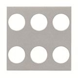 N2221.6 PL Cover plate for Switch/push button Central cover plate Silver - Zenit