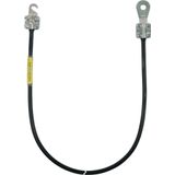 Earthing cable 10mm² / L 2.0m black w. 1 open cable lug (C) M8 a.(A) M