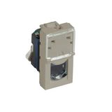 RJ45 socket category 6 FTP 1 module LCS champagne