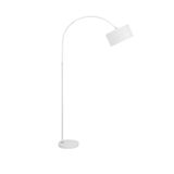 White Fabric Shade White Aluminium Base LED E27 1x12 Watt 230 Volt IP20 Bulb Excluded Cable Length: 180 cm L: 90 H: 180 cm