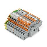Compact terminal block for current and voltage transformers multicolou