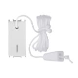 2way push button insert with cord 16A, white