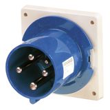 Panel mounted inlet, 63A4p9h230V, IP44