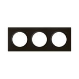 Dooxie square plate 3 positions black velvet effect finish