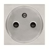 N2287 PL French/Earth-pin socket outlet - 2M - Silver