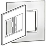 Plate Arteor - US standard - square - 2 x 3 modules - 4'' x 4'' - mirror white