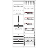 DA27KBHY Meter board, Field width: 2, Rows: 57, 1100 mm x 550 mm x 215 mm, Isolated (Class II), IP31