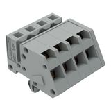 1-conductor female connector, angled CAGE CLAMP® 2.5 mm² gray