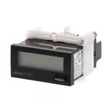 Time counter, 1/32DIN (48 x 24 mm), self-powered, LCD, 7-digit, 999h59 H7E 8035M