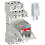 CR-M230AC4LGSS Interface relay, cpl. with socket and holder