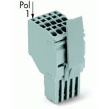 2-conductor female connector Push-in CAGE CLAMP® 1.5 mm² gray