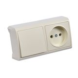 Vera Beige Switch + Socket Horizontal