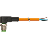 M12 male 90° A-cod. with cable PUR 4x0.34+1x0.5 or+robot+dragch. 0.3m