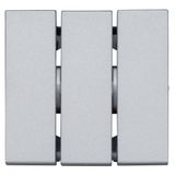 Rocker for switch 3-gang, silver