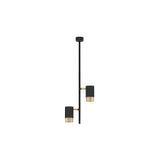 Sandy Black & Gold Aluminium LED GU10 2x10 Watt 230 Volt IP20 Bulb Excluded D: 5.9 H: 62.7 cm