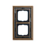 1722-843 Cover Frame Busch-dynasty® antique brass decor anthracite