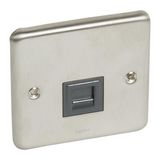 Synergy Authentic Telephone socket RJ11/RJ12 Brushed Stainless steel