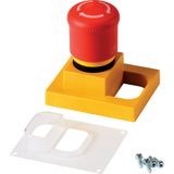 Emergency-stop button, turn-release, for expansion/installation housing