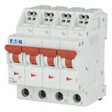 Miniature circuit breaker (MCB) with plug-in terminal, 4 A, 4p, characteristic: B