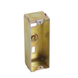 Synergy 1 Gang 26mm Flush Mounting Steel Architrave Back Box with Knockouts